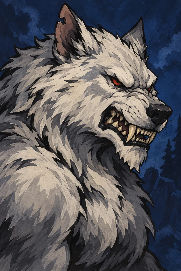 Ilustración de Lobo alfa
