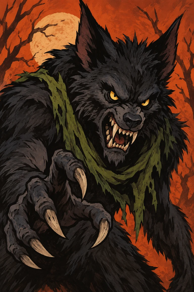 Ilustración de Hombre lobo
